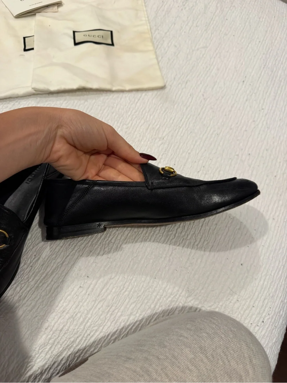 Gucci black leather